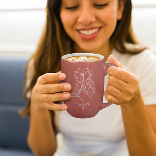 Image of Christian Art Gifts Large Ceramic Coffee Mug for Women: Proverbs 3:5