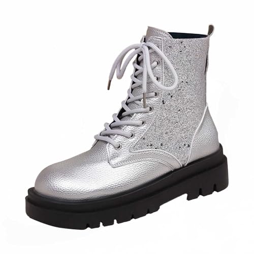 Bottines élégantes à talons et dentelle ronde pour femme style patchwork chic