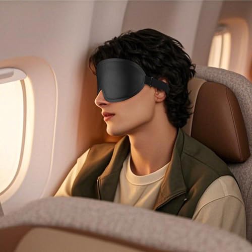 Image of Tobfit Blackout Sleep Mask for Women Men Zero Eye Pressure Eye Mask, Lycra Fabric 3D Ergonomic Design Eye Movement and Eyelash Friendly, Ultra Comfortable Blindfold for Sleeping Black