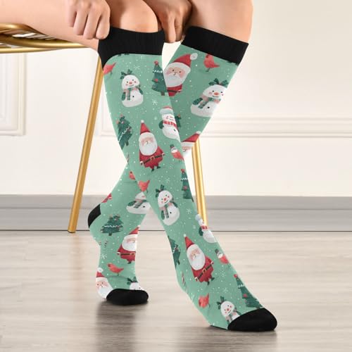 Image of SHJI Compression Socks for Women Sock Men Knee High Stockings for Running Athletic Hiking Cycling