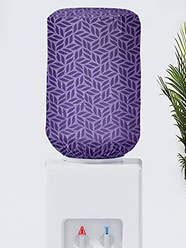 Image of Cortina Self Print Dispenser Cover|Water Can Protectors|Elastic Closure | Polyester Material | Digitally Printed | Heat Resistant | Water-Proof | 45cm x 42cm x 43cm | 20 Liters | Purple