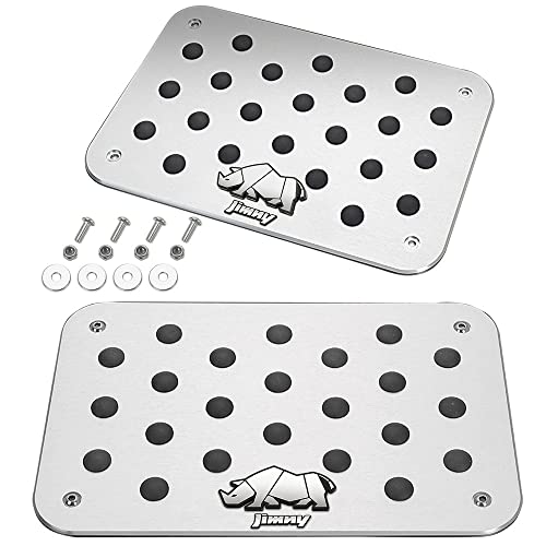 JB23W 64W JA11 12 スズキ 新型 ジムニー サイ エンブレム ヒールパッド プレートセット タイプ4 J4 アルミ製 フロアマット用 滑り止めラバー 客注品 ブラガ