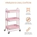 AmazonBasics - Carrito de cocina o multiuso de tres niveles con ruedas...