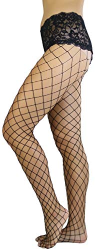 Image of ToBeInStyle Women's Fence Net Lace Boyshort Fishnet Pantyhose