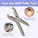 HLGHLG Fuse Puller Tool - Insulated Non-Slip Grip for Cylindrical Cartridge Fuses & Bulbs - Safe Removal for Auto, Home, Marine Fuse Boxes