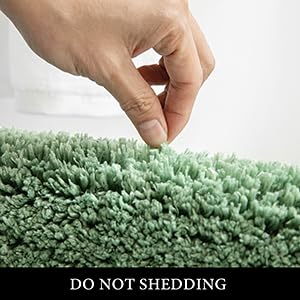 MIULEE Bath Mat Non Slip Absorbent Bathroom Soft luxurious Shower Small Mat Doormat Inside Rugs Kitchen Rugs Carpet Mat Washable for Bathroom Bedroom Kitchen Entrance 40x60 cm Green - Image 4