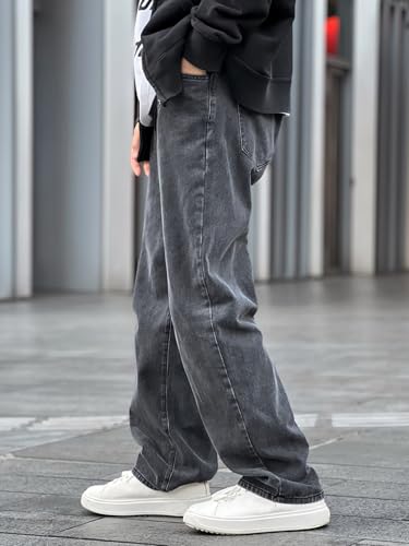 mens cargo pants relaxed fit Cotton Slant Pocket Loose Jeans4