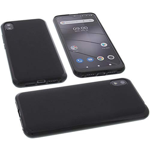 foto-kontor Hülle kompatibel mit Gigaset GS110 Tasche Gummi TPU Schutz Handytasche schwarz