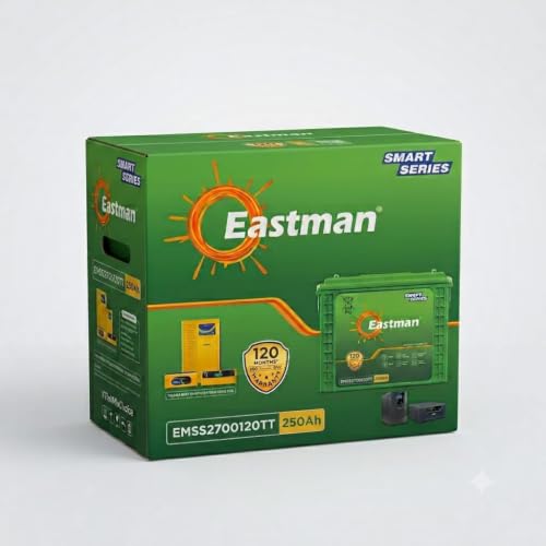 Image of Eastman EMSS2700120TT 250Ah Tall Tubular Inverter Battery | Ultra High Capacity | Rugged Build | 120-Month Warranty | Supports 700VA-2000VA Inverters