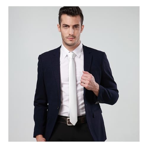 Image of Landisun Black Tie Men Women Solid Skinny Ties Slim Ties Satin Tie