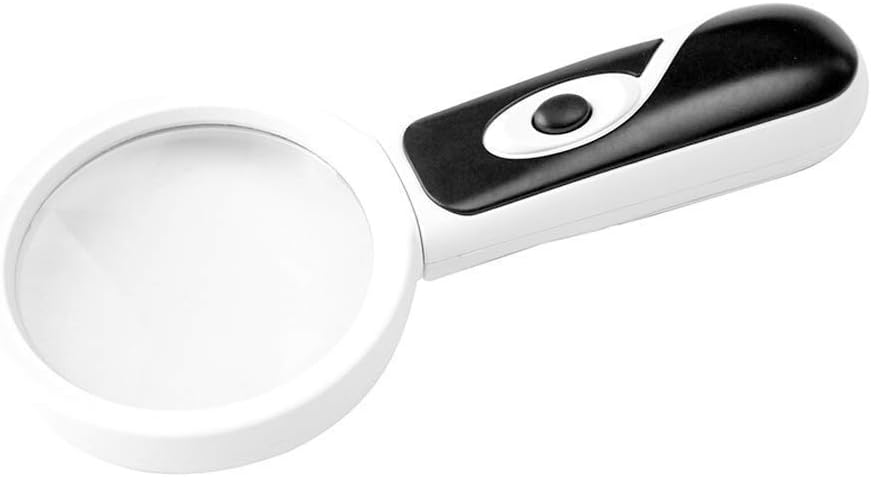 4X/ 20X Magnifying Glass with Light,Handheld Magnifier, Page Reader,Jewelers Loupe, for Pocket Map, Book, Travel