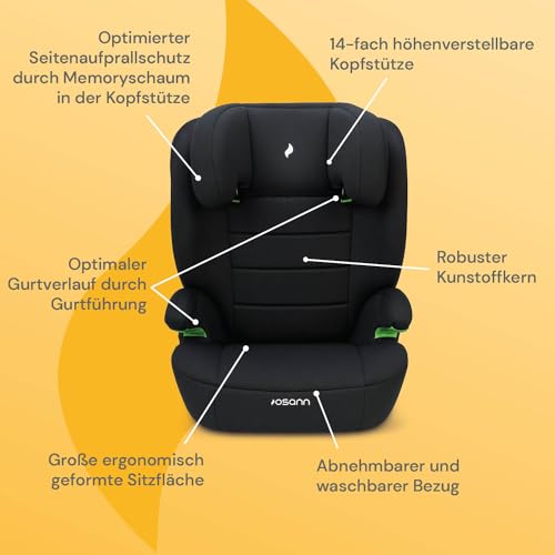 Osann - Seggiolino Auto Musca I-Size 100-150 Cm - Nero - 14 Posizioni, Cintura A 3 Punti, Rivolto In Avanti - 2