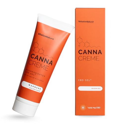 VitalizeNature CANNA CREME – Hochdosiertes CBD Gel 1425 mg – Wärmendes Muskel- & Gelenkgel mit CBD & Wärmextrakten – Unterstützt...