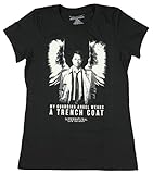 Supernatural Castiel Guardian Angel Girls T-Shirt (Large)