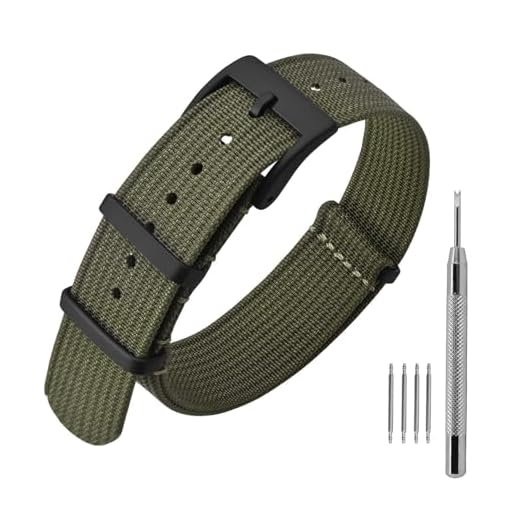 ANNEFIT Waterproof Nylon One-Piece 22mm Watch Strap