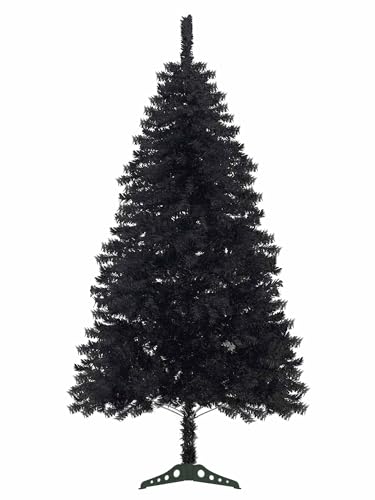 6Ft Black Christmas Tree, Artificial Christmas Tree with 550 Branch...
