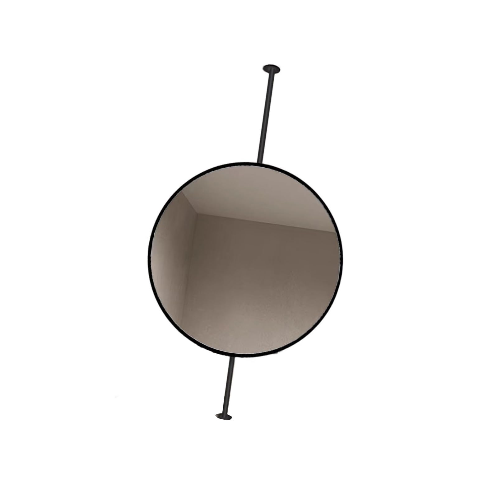 ITOSUI Ceiling Mounted Round Hanging Rod Mirror,Home or Hotel Bathroom Vanity Mirror,for Cloakroom Washrooms Apartment Living Room(Color 2,80x80cm)