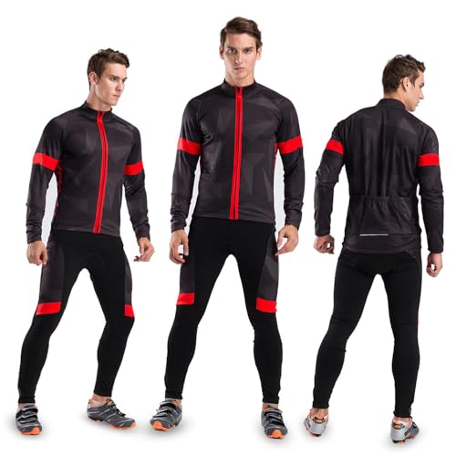 Chaqueta ciclismo térmica hombre XL rojo y blanco miniatura 3
