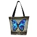 Colección de estantes de libros divertidos y escalera de impresión bolso de hombro para mujer casual de un hombro bolso de mano elegante de moda para mujer, mariposa azul, Talla única