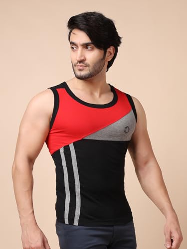 Image of Dollar Bigboss Men's Solid Cotton Gym Vest (Colour May Vary)