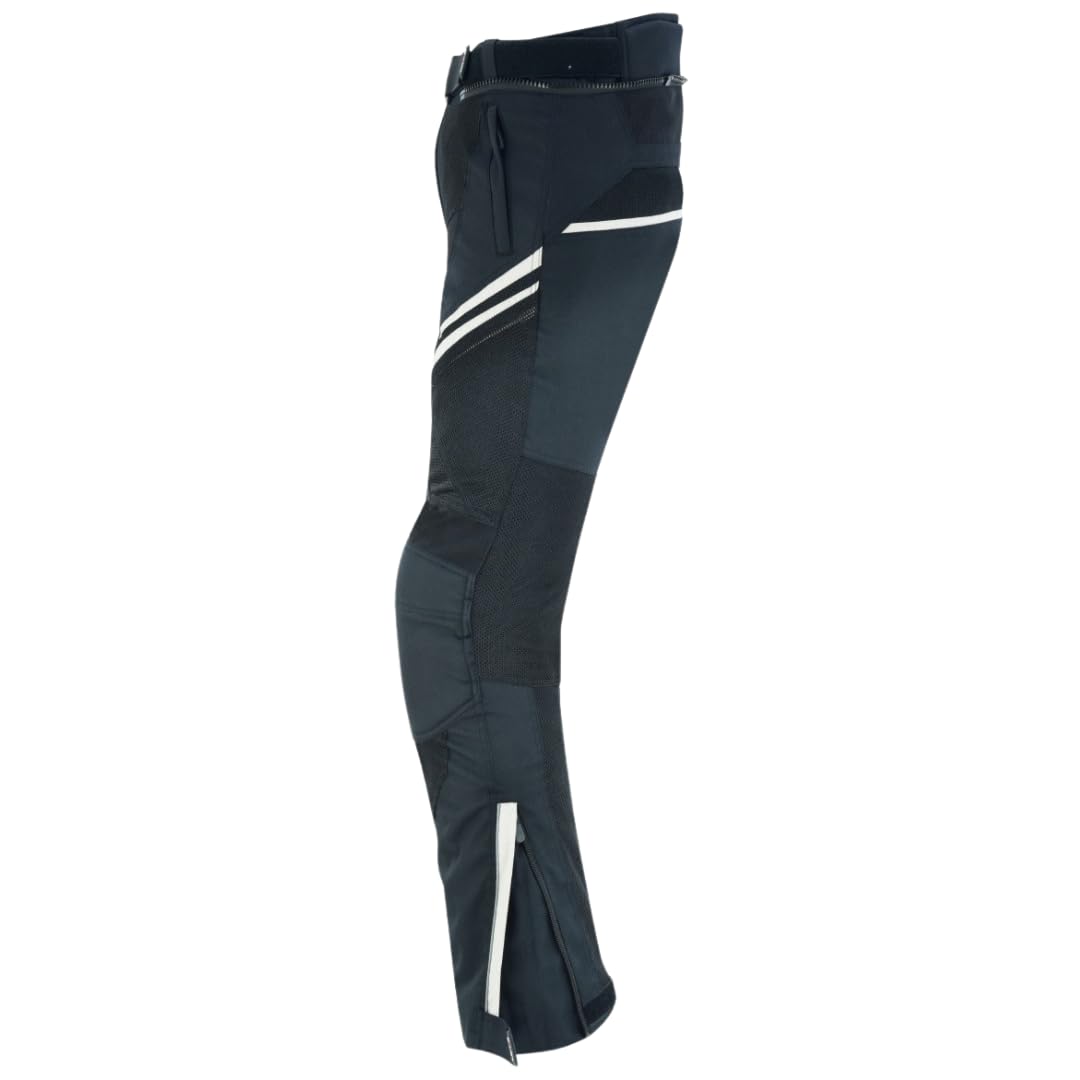 Pantalon d'été unisexe perforé noir, Noir / Gris, XXL