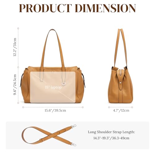Bolso tote de cuero grande para mujer miniatura 3