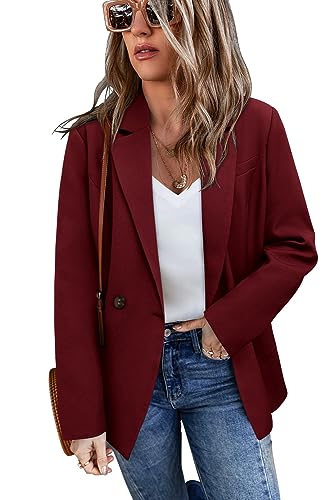 CHICZONE Womens Long Sleeve Casual Blazers Open Front Lapel Button Work Office Blazer Jackets2