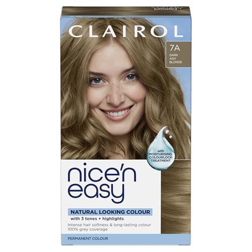Clairol Nicen Easy Crème Natural Looking Oil Infused Permanent Hair Dye 7A/7C Dark Ash Blonde