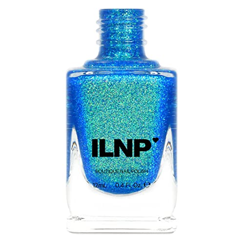Image of ILNP Blue Lagoon - Shimmering Teal Holographic Jelly Nail Polish