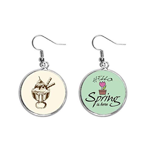 Pendientes de primavera para tus tardes de terraza con diseño de helado de cereza