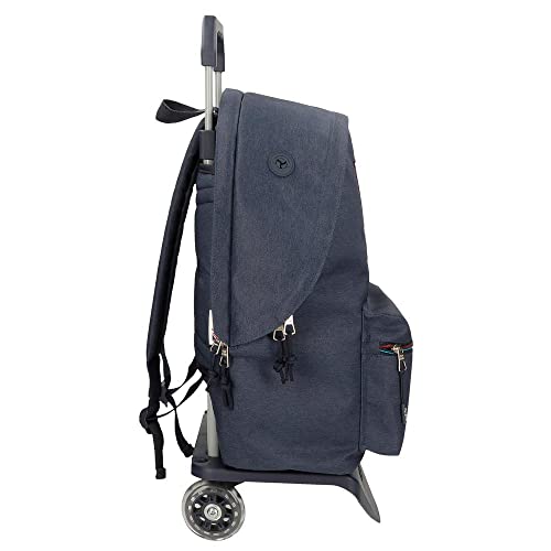 Pepe Jeans Aidan Zaino Per Portatile Doppio Scomparto Con Carrello 15,6" Blu 31 X 44 X 17,5 Cm Poliestere 20,46 L - 2