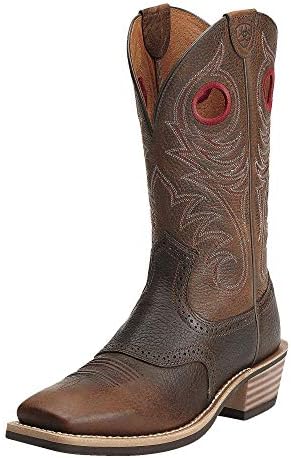 Ariat Mens Heritage Roughstock Western Boot Earth/Brown Bomber 10.5 Wide | Image 1