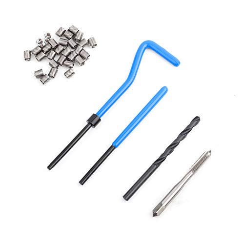 Thread Repair Tool, Thread Restorer Kit, 30Pcs M5 Stainless Steel Wire Thread Insert Combination Tool Set Thread Repair Kit #TOP27