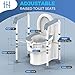 Castage Raised Toilet Seat with Handles,Toilet Seat Risers for Seniors Elevated Toilet Seat for Elderly,Fit Any Toilet