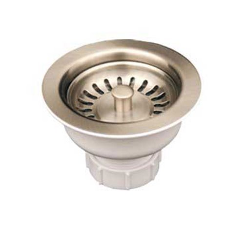 Exclusive Whitehaus RNW35L-PTR 3-1/2-Inch Basket Strainer for Deep Fireclay Applications, Pewter
