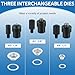 MYFULLY Hand Press Grommet Machine Kit Heavy Duty Industrial Eyelet Grommet Machine Punch Tool Kit Rivet Press Tool with 3 Interchangeable Dies (#0#2#4) and 1500 Silver Grommets (1/4