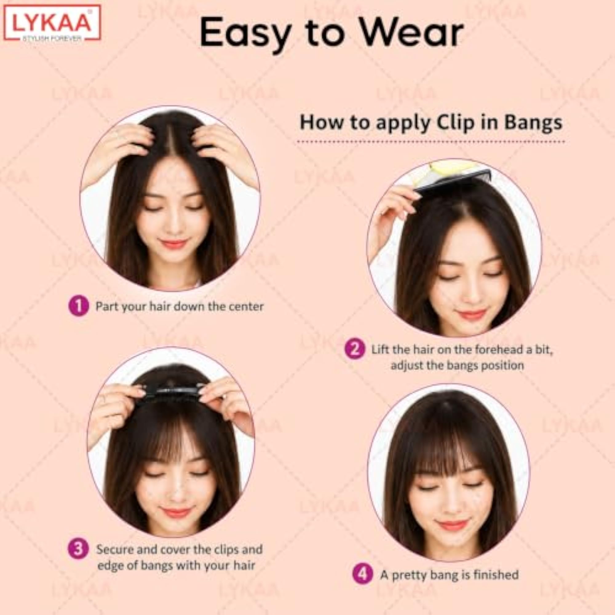 Front Fake Bangs Hair Extensions for Women