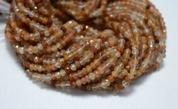 Perles de rutile cuivre facettées rondelles 3.5mm pour la création de bijoux DIY