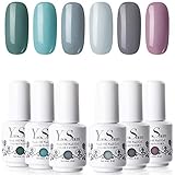Yaoshun Soak Off UV Gel Polish Set - Y&S Cool Color Series 8ml/pcs Gel Polish Gift Box #04