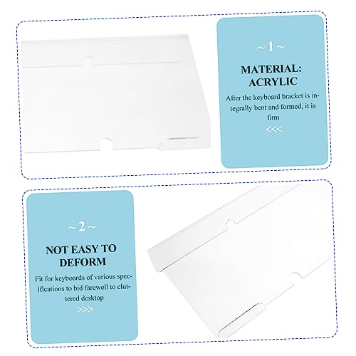 Mobestech Suporte De Teclado Bandeja Transparente Suporte De Exibição Transparente Teclado Acrílico