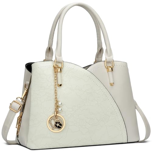 Image of KKXIU Triple Compartments Purses and Handbags for Women Fashion Ladies Satchel Shoulder Top Handle Bag
