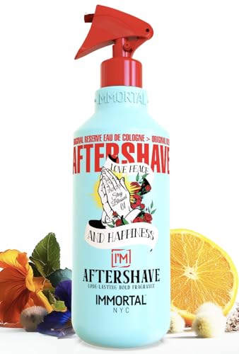 Immortal NYC Stay Blessed 01 After Shave Spray Body/Face Mens Cologne 17 oz Exclusive Barbers Softens Skin Refreshes Disinfects and Relieves Face and Skin Moisturizing Formula After Shaving