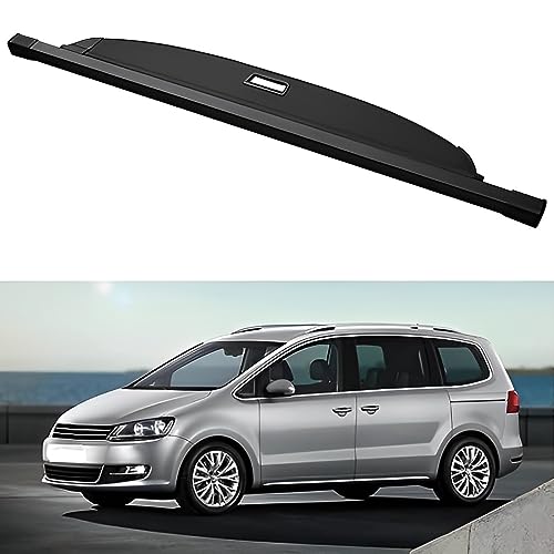 BAFLY Einziehbarer Auto Kofferraumabdeckung für VW Sharan 2012-2021, Ausziehbar Kofferraumabdeckung Schutz Privatsphäre Auto Laderaumabdeckung