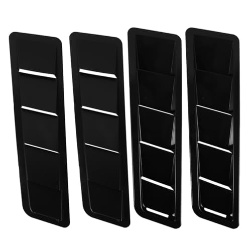 Ventilación para capó de coche resistente a impactos con diseño negro único Luxshiny