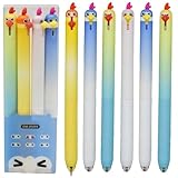 Maydahui 8 PCS Retractable Parrot Rollerball Gel Pens Novelty Bird Pen Cute Cartoon Animal Pens Black Ink for Writing