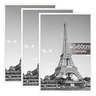 upsimples 3 Pack Bilderrahmen 40x60, 40x60 Bilderrahmen Weiß für Fotogalerie, Einschubstreifen, Horizontale oder Vertikale Wandmontage