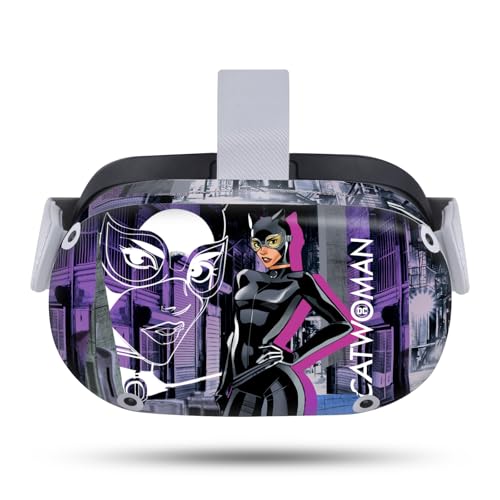 Head Case Designs Officially Licensed DC Women Core Catwoman Compositions Vinyl Sticker Skin Decal Cover Compatible with Meta Quest 2