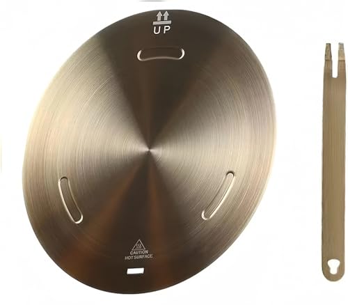 NISPOTDOR - Placa adaptadora de placa de inducción, difusor de calor para estufa de gas, disco convertidor de inducción para accesorios de cocina de 9.45 pulgadas