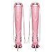 Dsevht Stiletto Black Knee High Boots for Women Sexy Pointed Toe Rivets Tassel Fashion Studded High Heel Tall Long Boot Zipper