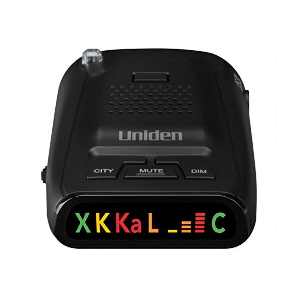 Uniden DFR1 Long Range Laser and Radar Detection, 360° Protection, City and Highway Modes, Easy-to-Read Color Icon Display with Signal Strength Meter Bars,Black